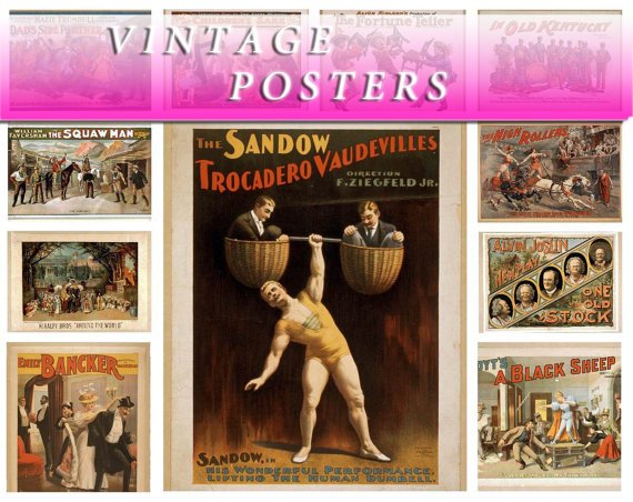 VINTAGE POSTERS 380 Img. in placecard print hq USA patriotic pictures playbill