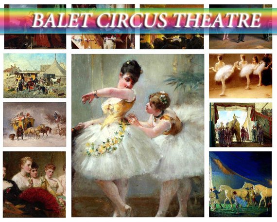 BALET CIRCUS Theatre on 192 vintage print