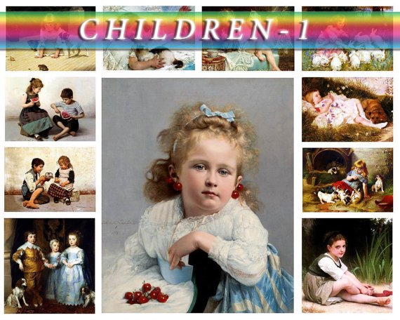 CHILDREN-1 235 vintage print