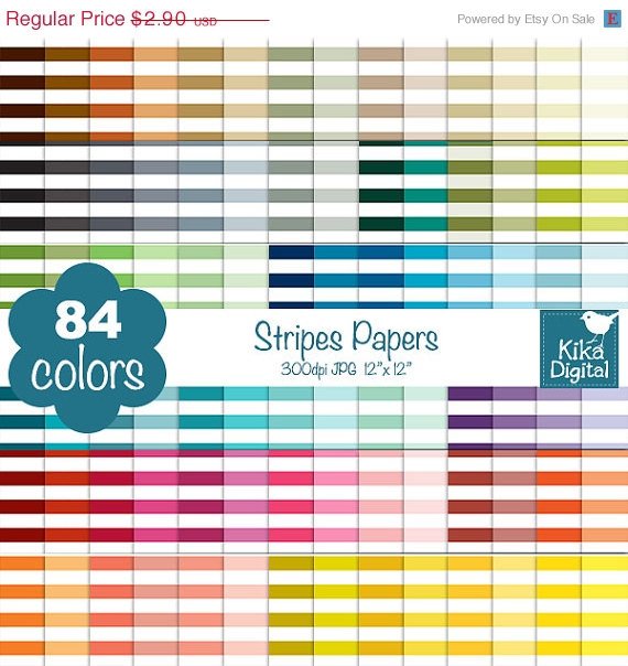 Stripes Digital Papers-Rainbow Stripes Papers-Scrapbook Papers-Huge Paper Pack