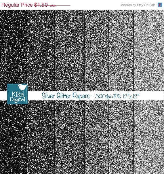 Black Grey Glitter Digital Papers-Digital Scrapbookig -card designbackground