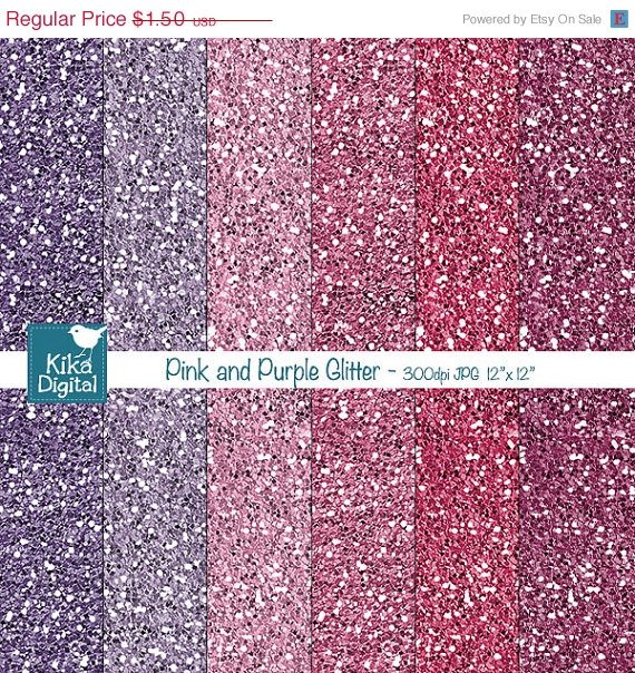 Pink Purple Glitter Digital PapersPink Glitter PapersPink Purple Glitter Papers