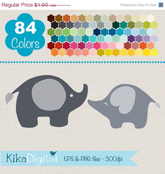 Elephants Clip ArtRainbow Elephants ClipartColorful Baby Elephants Vector GraphicsHuge Clipart