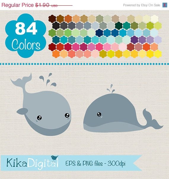 Whale Clip ArtRainbow Baby Whale ClipartColorful Whale Vector GraphicsHuge Clipart