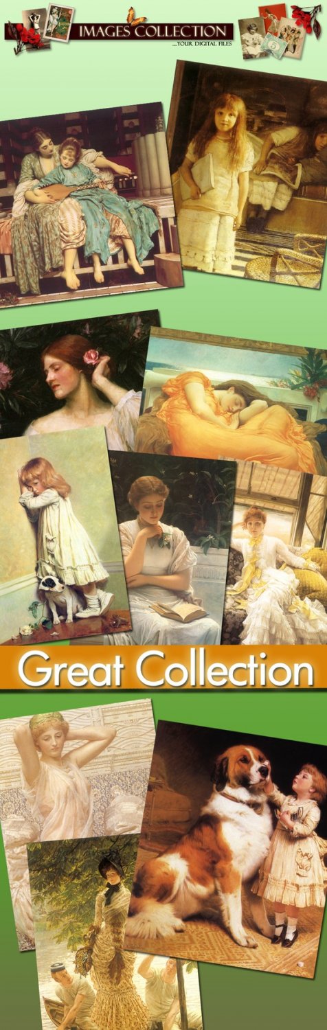 Victorian Art Painting 80 jpeg files printable vintage print