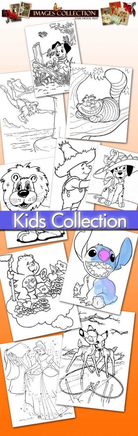 Gif files printable, 450 Kids Pictures For Colouring -Part.1- , cards, Painting