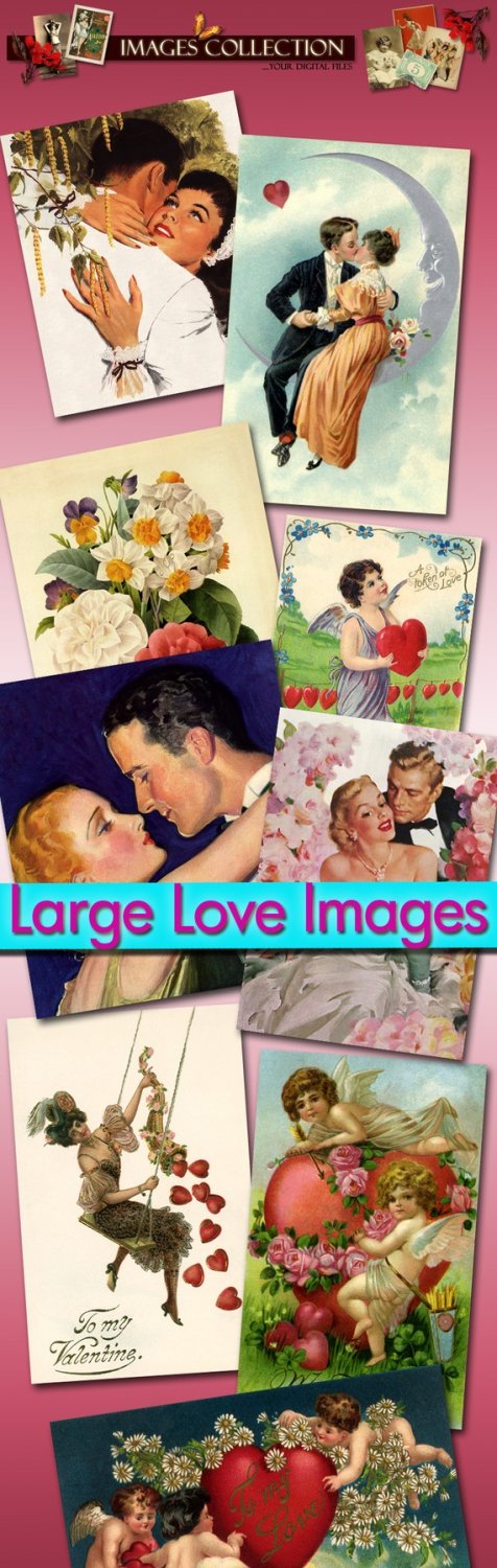 Digital Img. Love , Romance 80 Jpeg files scrap