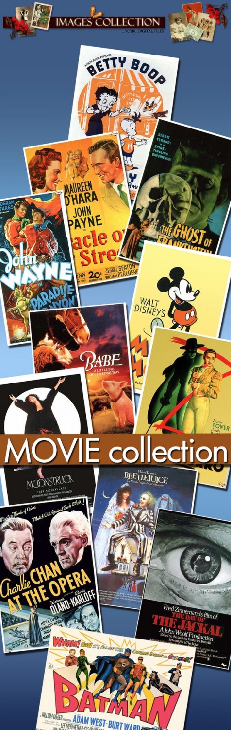 Movie Posters -Part.3- 700 Jpeg files scrap cards