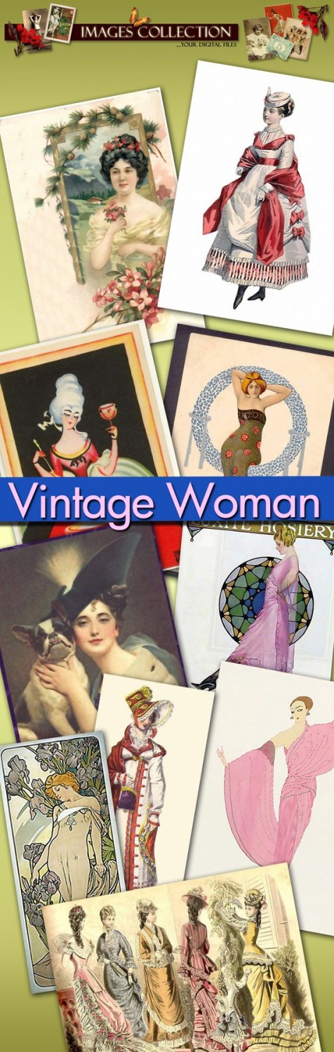 Vintage Woman 720 images jpeg ephemera lady vintage print
