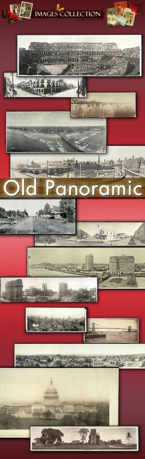 Digital Img. collection Old Panoramic photographs of cities -Part.1- cards