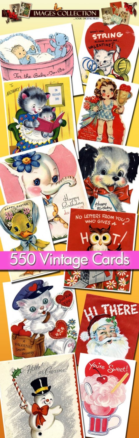 Digital Img. Jpeg files 550 Holidays Kids. Cards scrap cards