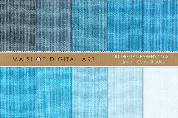 Digital Paper Linen-Cyan Shades-Baby BlueBlue-grayCelesteLinen Textured PapersingCraftsDesign
