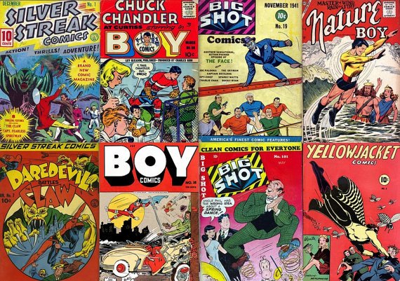 Lev Gleason BOY COMICS Silver Streak Comics DVD Illustories Chuck Ch, ler Skyman