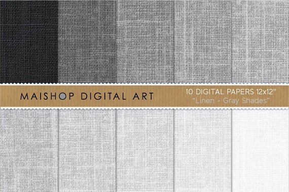 Digital Paper Linen - Gray Shades