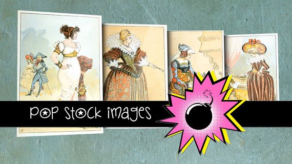 Historical Women's Fashion Plates - vintage print