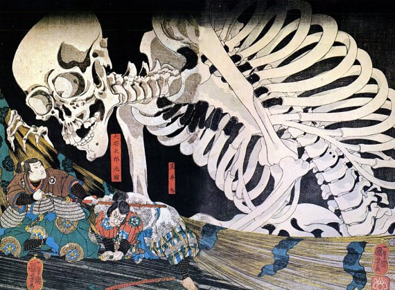 CD 650 Woodblock Art JAPANESE FOLKLORES Demons Ghosts Poster Prints Ukiyo-e Img.