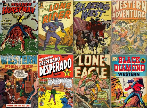 DVD Golden Age Western COWBOY COMICS (vol 4) Black Diamond Lone Rider Desperado