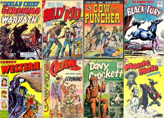 DVD Golden Age CHARLTON COWBOY Western Comics Cow Puncher Geronimo Rangers