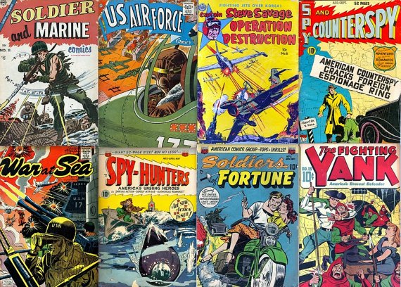 WORLD WAR Comics DVD Golden Age-Avon Nedor American Marines Spy Hunters Fighting Yank