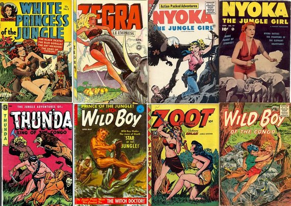 DVD Golden Age JUNGLE ACTION Adventures Comics Nyoka Girl Charlton Fawcett Fox Feature