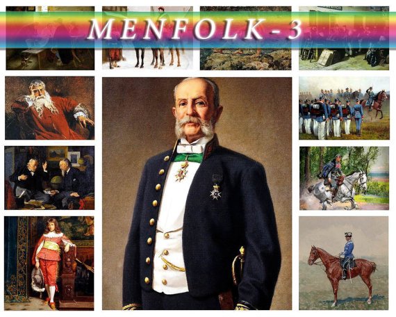 MENFOLK WARRIORS-3 130 vintage paintings with knights soldiers High Res.