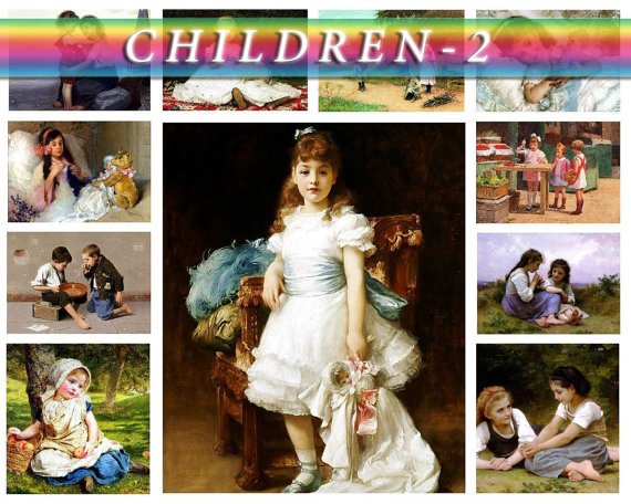 CHILDREN-2 215 vintage print