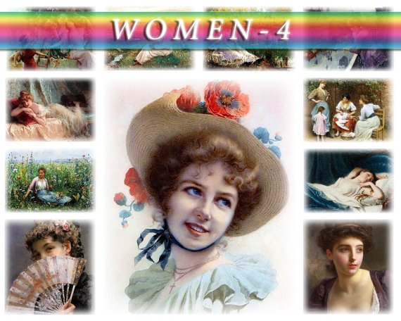 WOMEN-4 210 vintage paintings in High Res.