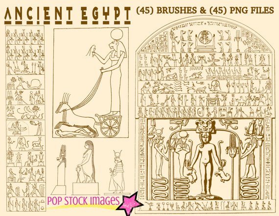 Ancient Egypt Heiroglyphics Photoshop Brushes-ABR