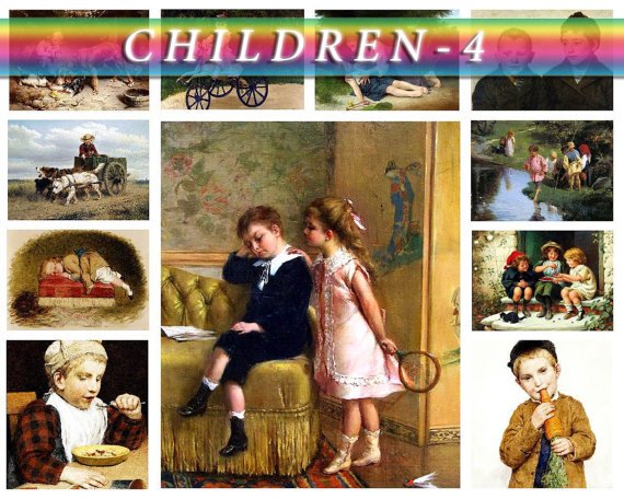 CHILDREN-4 209 vintage print