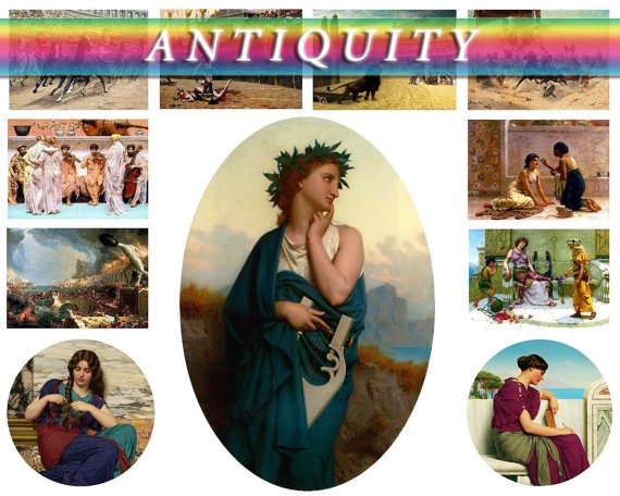 ANTIQUITY era theme on 270 vintage print
