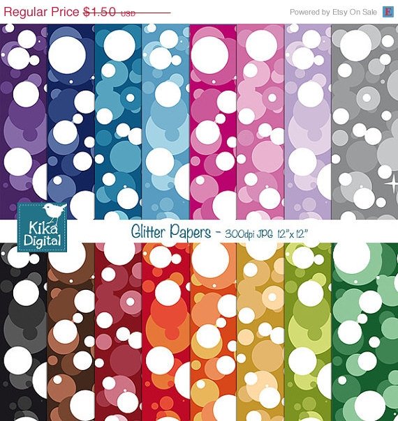 Glitter Digital Papers- Confetti Scrapbooking Papers- card design, scrapbooking