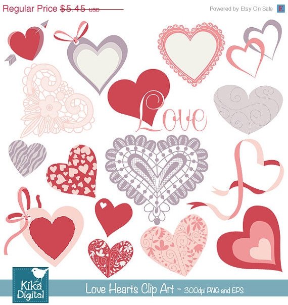 Love Hearts Clip Art-Valentines ClipartHeart VectorLove vector clip artValentine Scrapbook