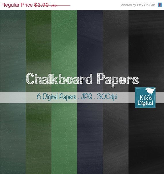 Chalkboard Digital Papers-Digital Scrapbooking Papers-card design, scrapbooking