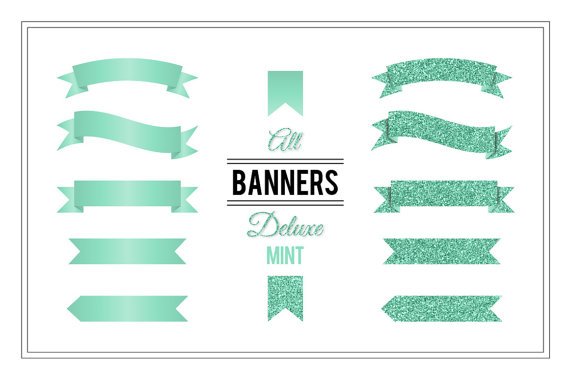 Banner Clip Art Deluxe Mint