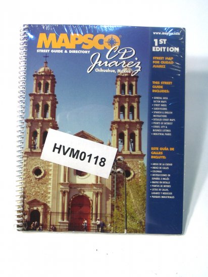 Mapsco Street Guide Atlas CD Juarez Mexico 1st ed 2001