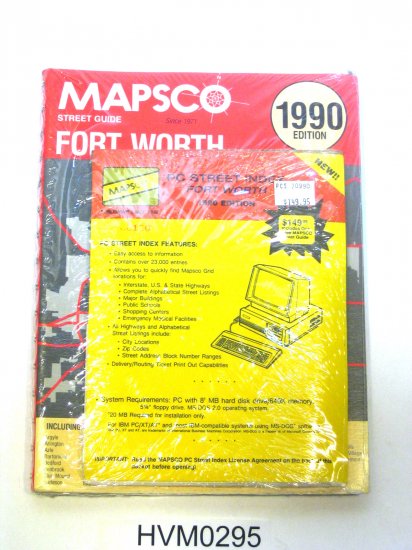 Mapsco 1990 Fort Worth Street Guide with digital index on floppy
