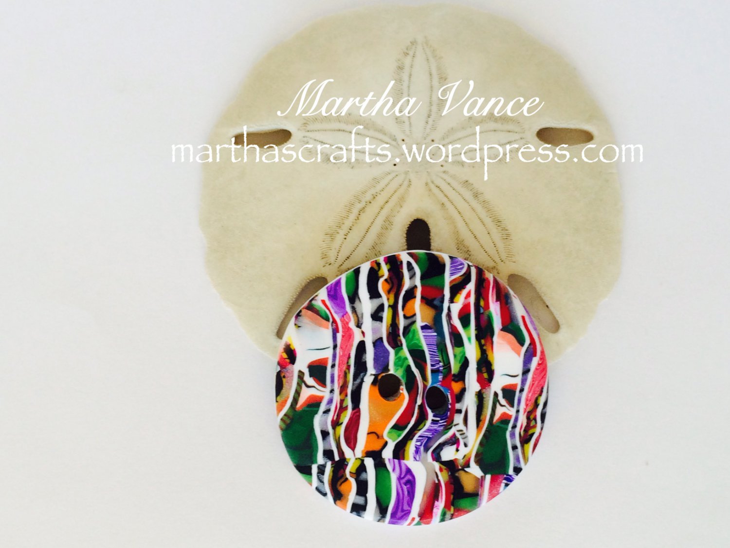 Large polymer clay button