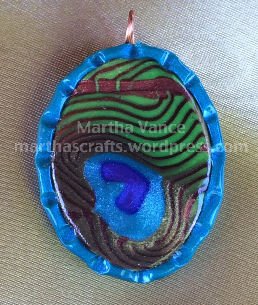 Polymer Clay Peacock Pendant