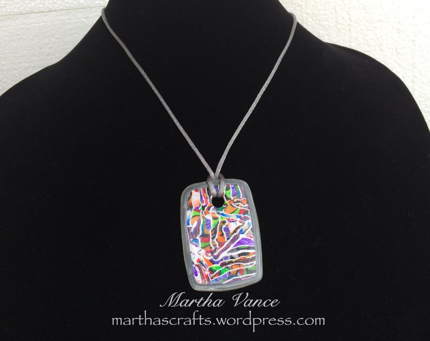 Polymer clay pendant