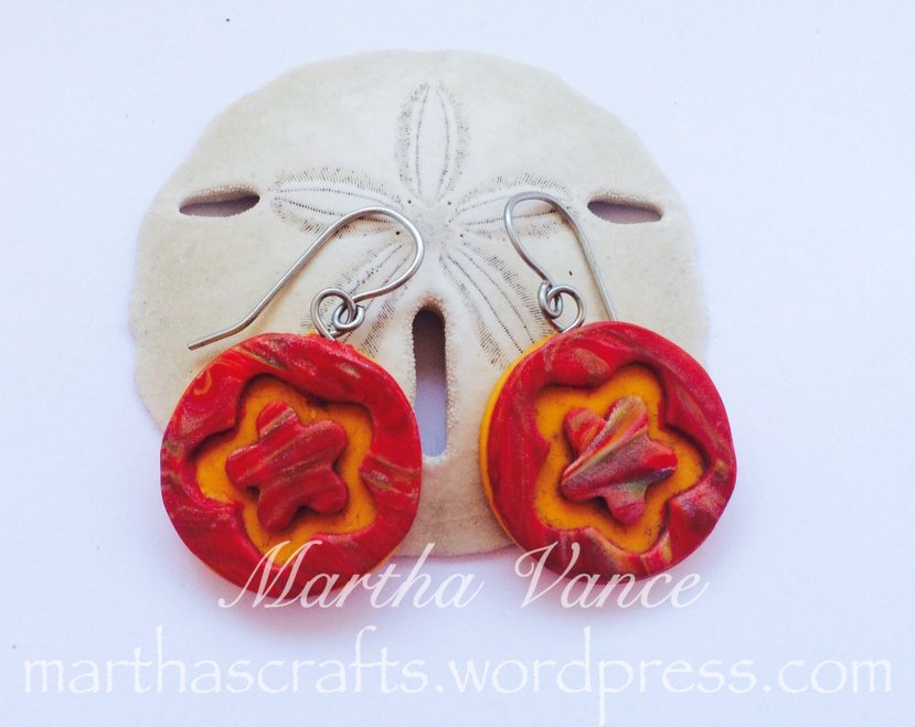 Polymer Clay Flower Earrings