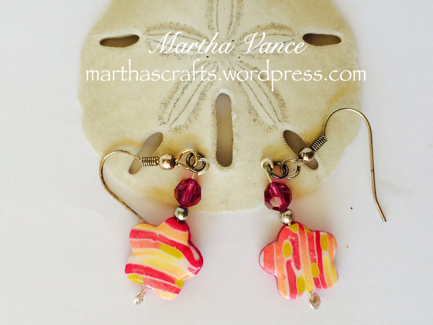 Polymer clay and crystal Earrings