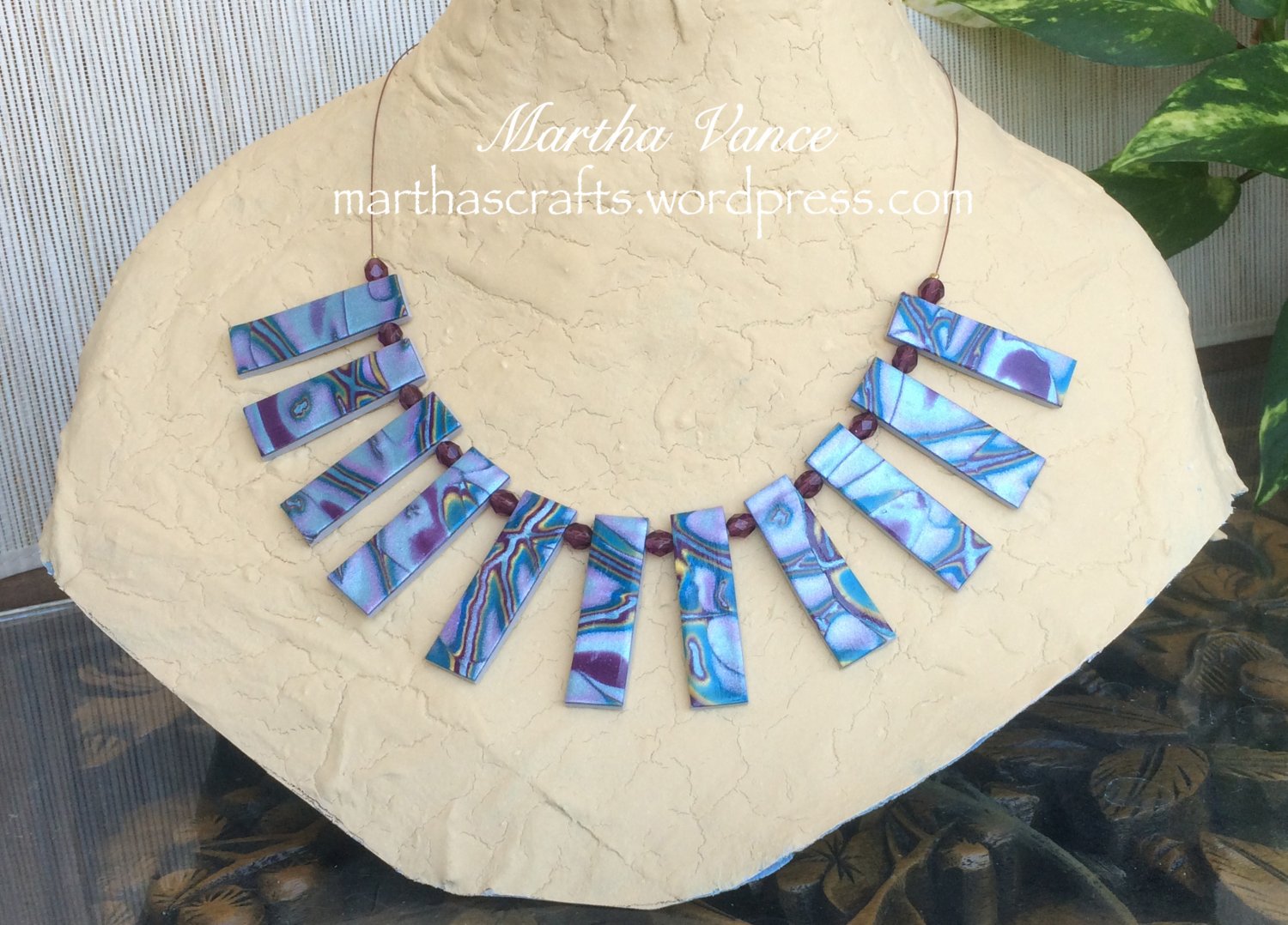 Polymer Clay Tile Necklace