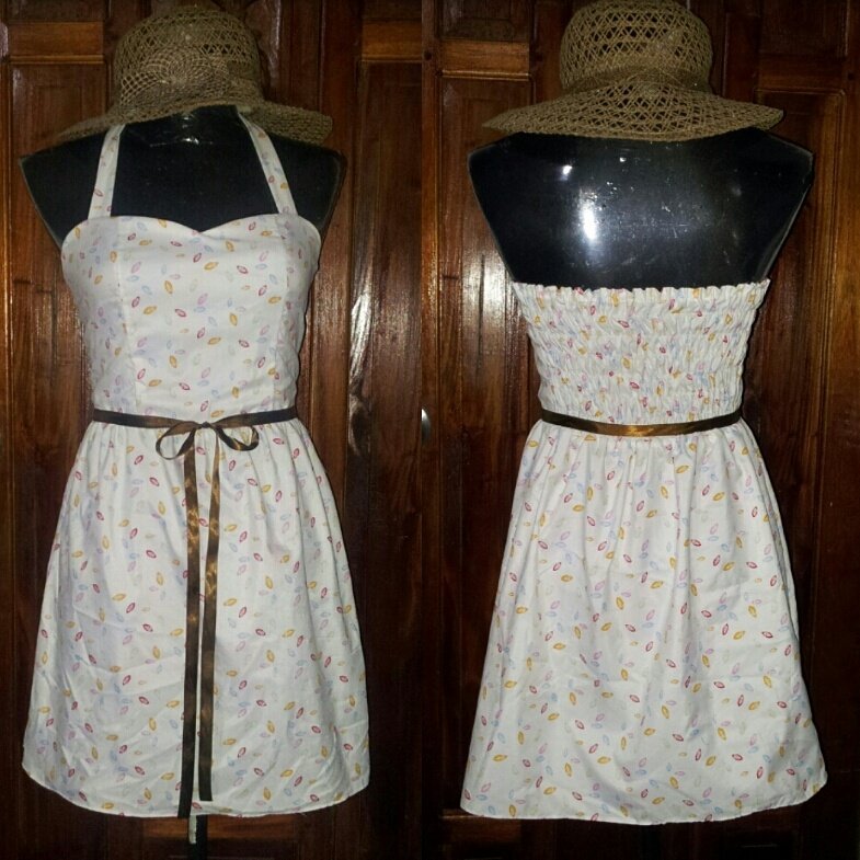 Printed white dress