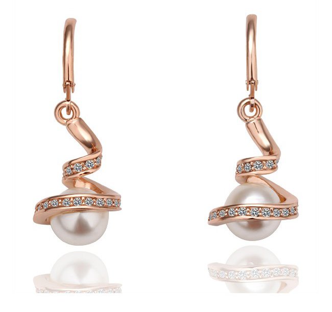 Gold Plated Crystal Ear Studs & Necklace Set