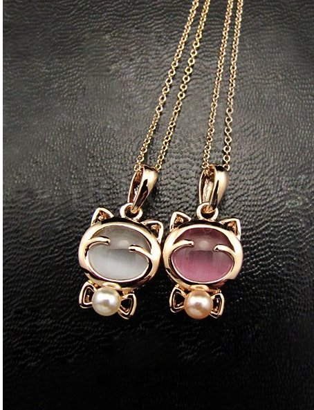 Crystal Cat Necklace