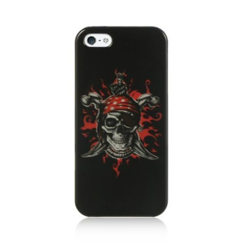 IPHONE® 5/5S CRYSTAL CASE FEARLESS For Apple, Patterned, Pictorial, Red BlacK