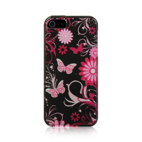 IPHONE® 5/5S CRYSTAL CASE PINK BUTTERFLY