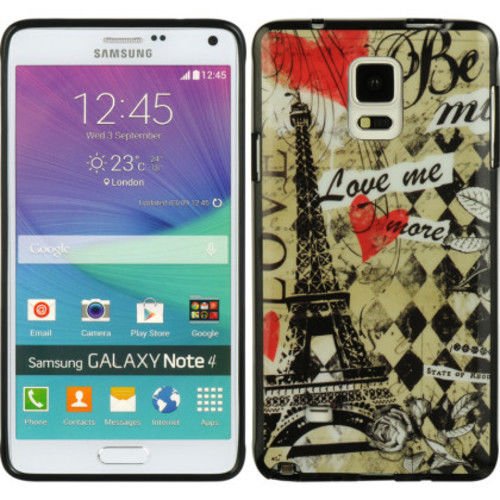 SAMSUNG GALAXY NOTE 4 PARIS AMOUR Glossy, Multi-Color, Pictorial and Rigid CASE
