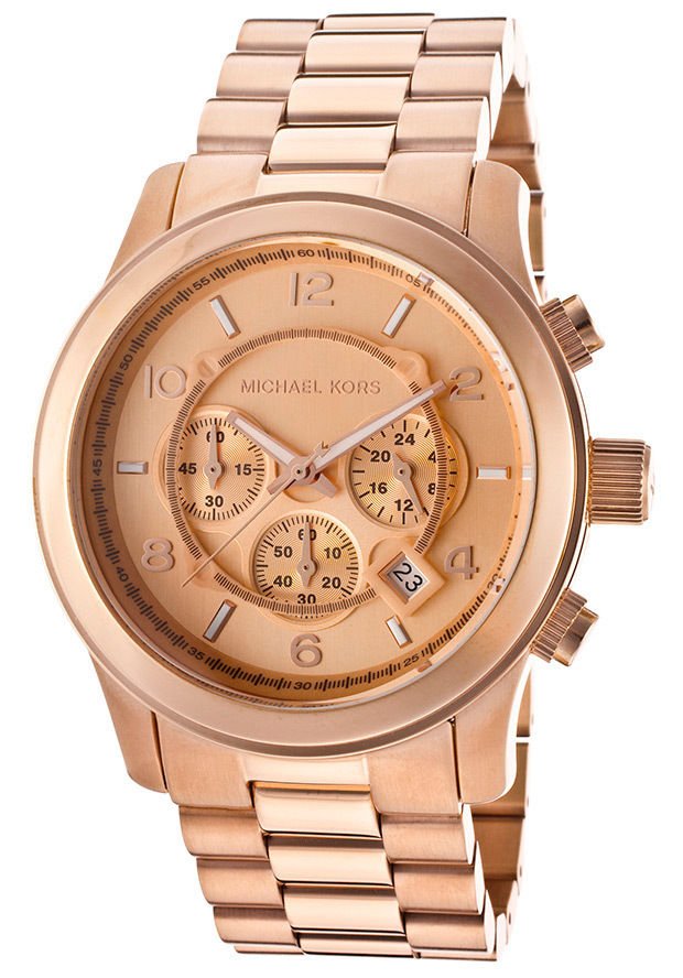 Michael Kors Men's Chronograph Rose Gold Dial Rose Gold Tone