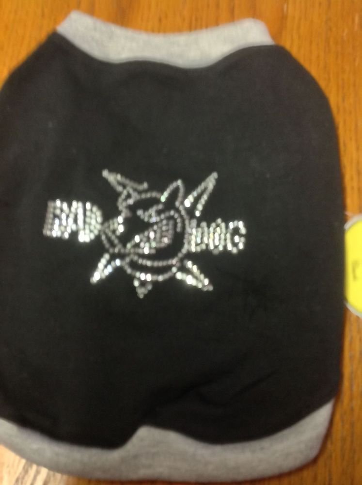 Bad Dog Bling T shirt Dog Clothes Chihuahua Dog Apparel Cotton Blend Unisex S, M